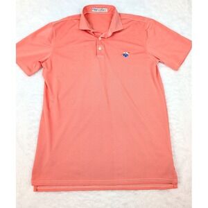 Holderness & Bourne Polo Shirt Men's M The Graham Delray Oxford Pink Golf *Logo